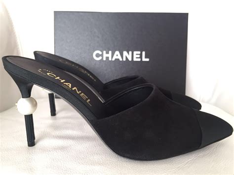 chanel mules heels|Chanel women's high heel shoes.